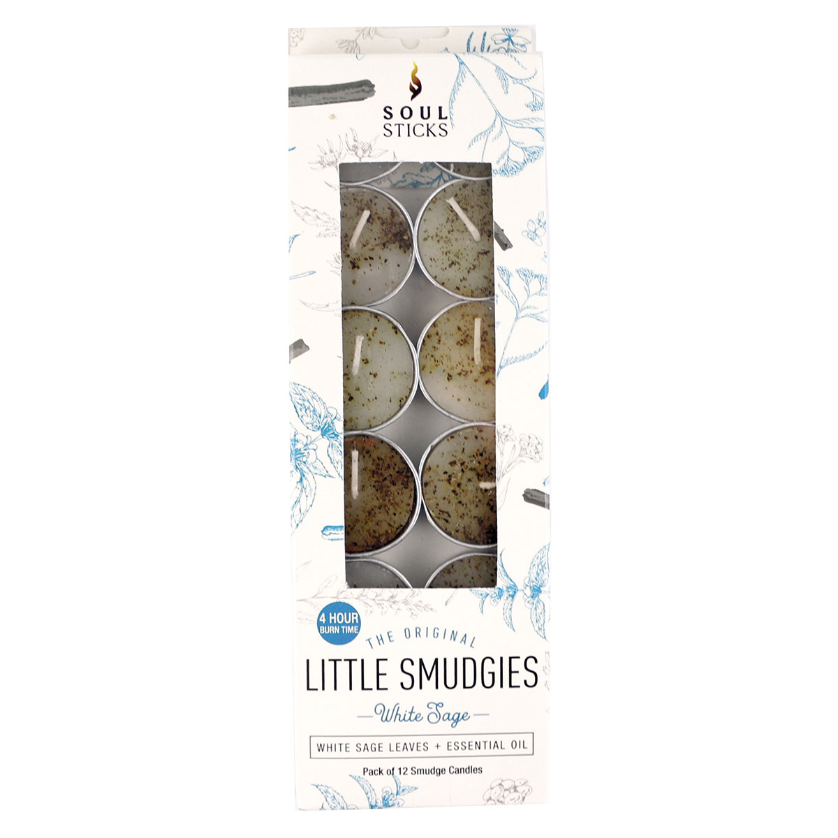 Little Smudgies Tea Light Candles by Soul Sticks - 12pk