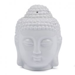 Ceramic Aroma Burner - 5.5" White Buddha Diffuser