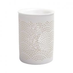Ceramic Aroma Burner - 4.5" White Rainbow Diffuser
