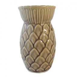 Ceramic Aroma Burner - 5" Taupe Pineapple diffuser