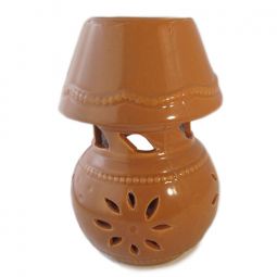 Ceramic Aroma Burner - 5" Terracotta Lamp Style Round Style Diffuser
