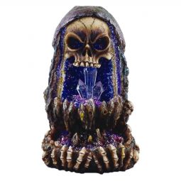 Backflow Burner - 6.5" Purple Skull with LED Lights