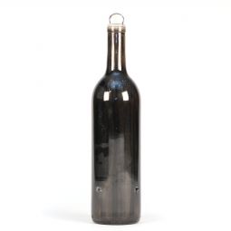Round Glass Ash Catching Bottle with Black Dripping Paint