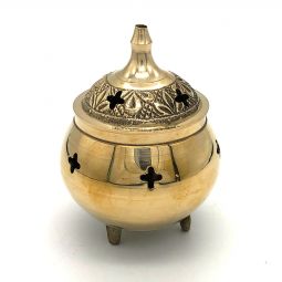 Aroma Burner Brass Cauldron - For Burning Charcoal and Resin